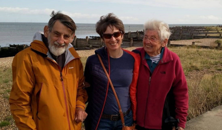 Christine with her mum and dad 