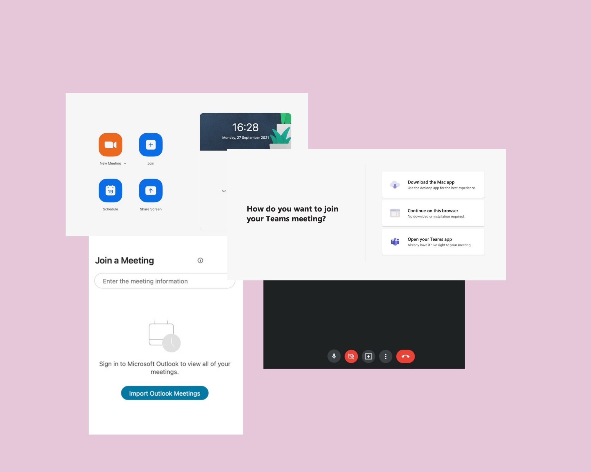 Lots of open tabs. To represent technological confusion and digital exclusion.