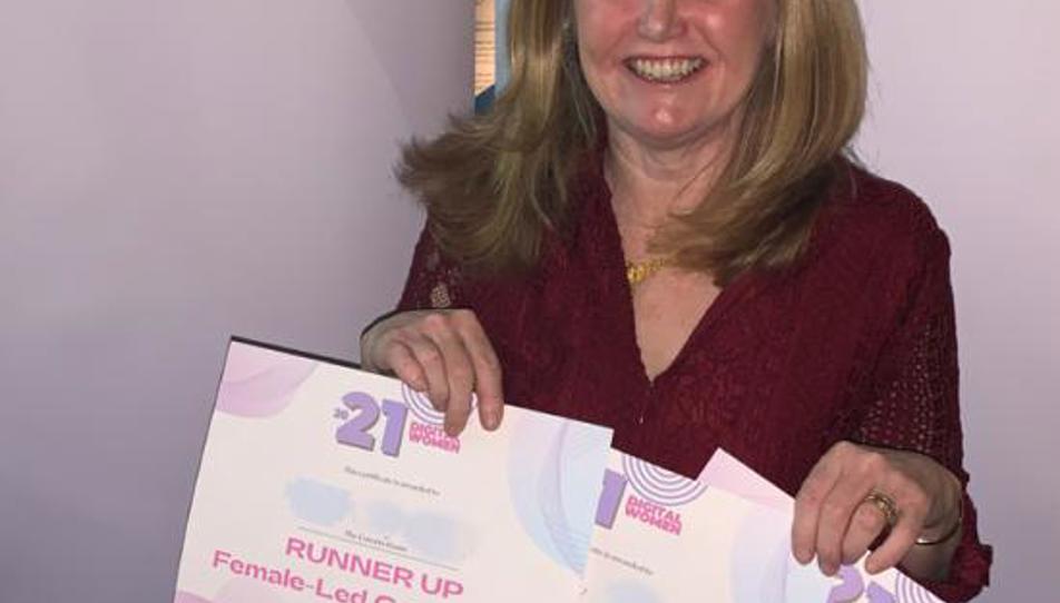 Jackie with awards