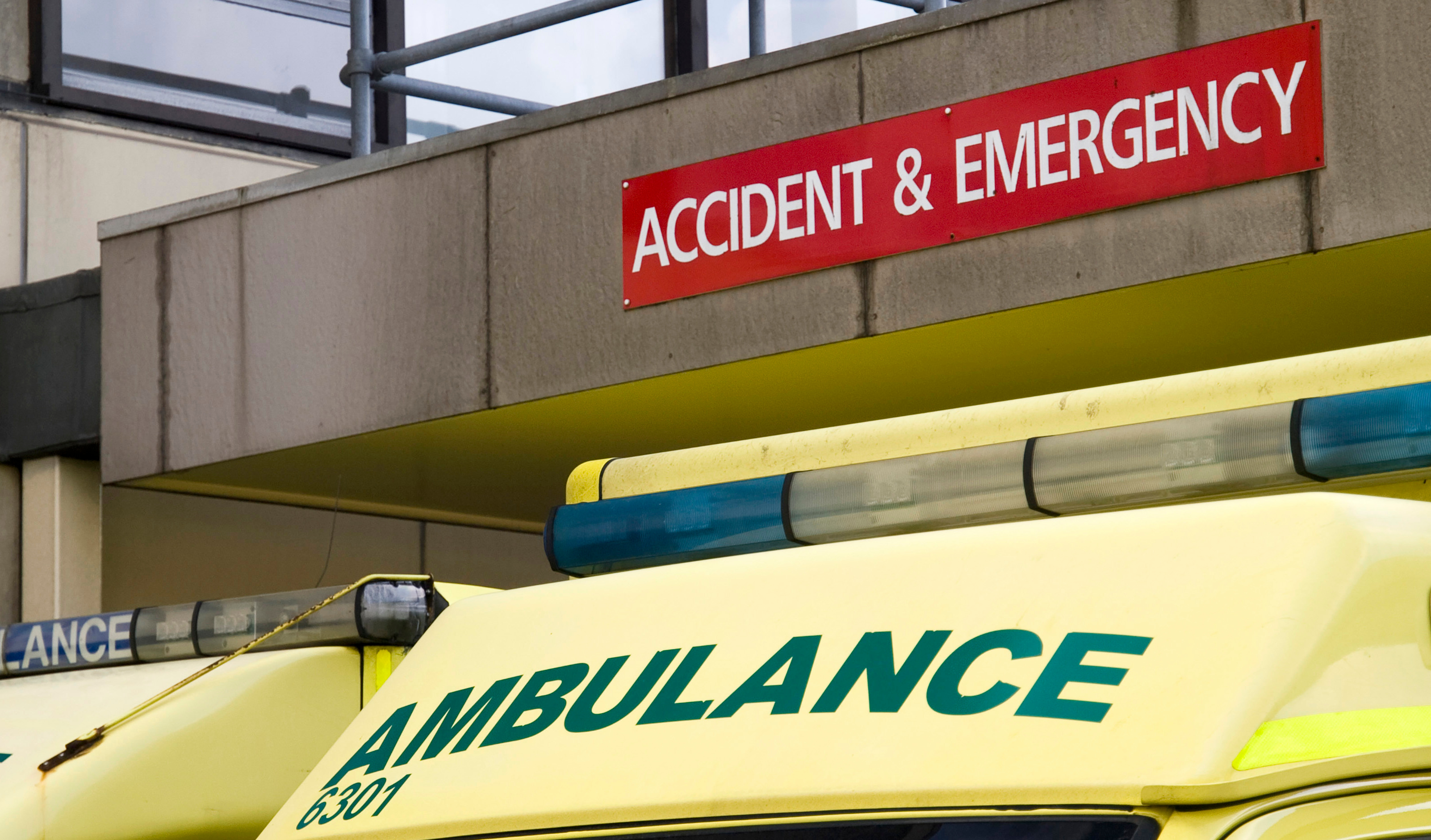 Image of an A&E with an ambulance sitting outside