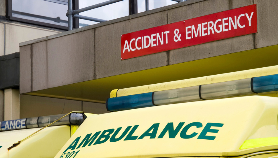 Image of an A&E with an ambulance sitting outside