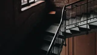 An old staircase, representation of house that needs to be modified when caring for an elderly parent