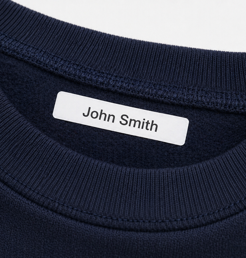 Name Label saying John Smith