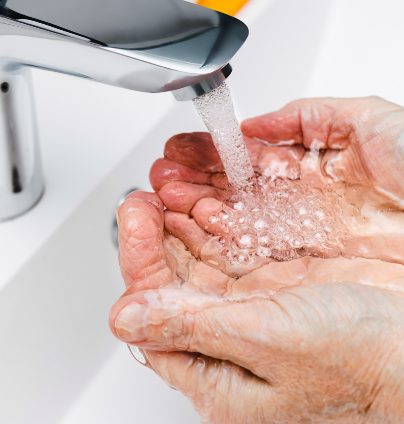 Tap turner device attached to a standard household tap – ideal for elderly parents with arthritis or reduced hand strength to turn taps on and off more easily and safely.